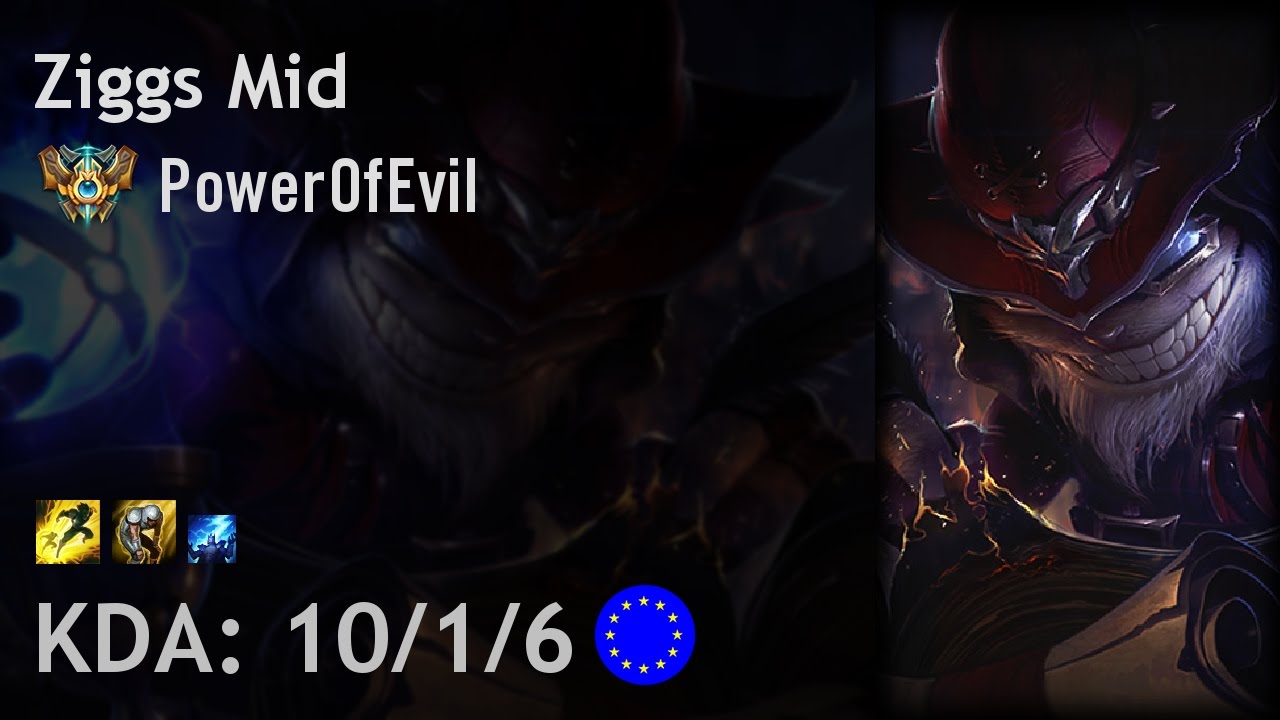 Ziggs Mid vs Diana - PowerOfEvil - EUW Challenger Patch 6.20