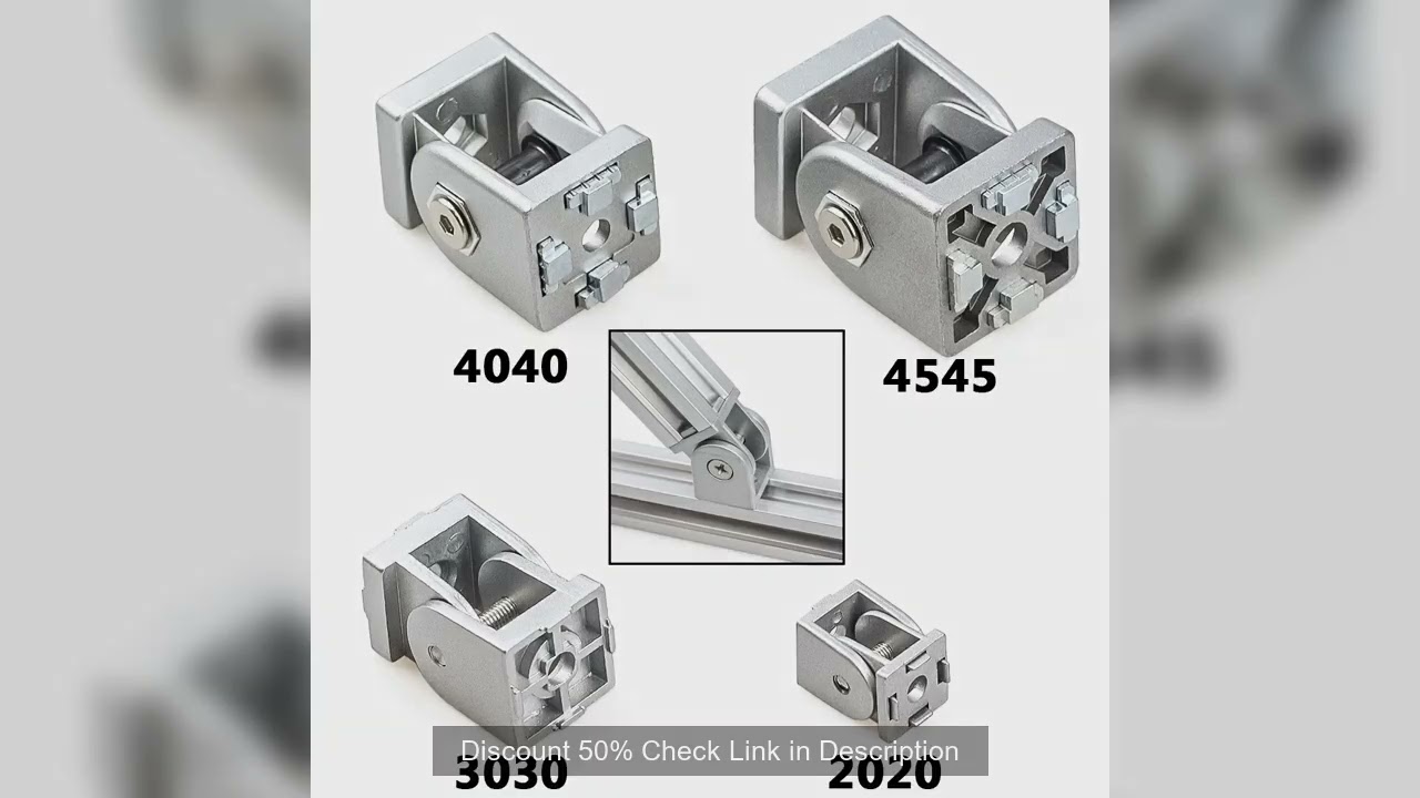 2/4Pcs Flexible Hinge Pivot Joint Aluminum Fittings Right Angle Connector for 2020 3030 4040 4545 Al