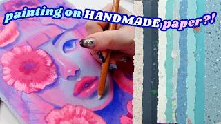 art style challenge: TEXTURE! ✦ is this paper TOO textured for portraits?