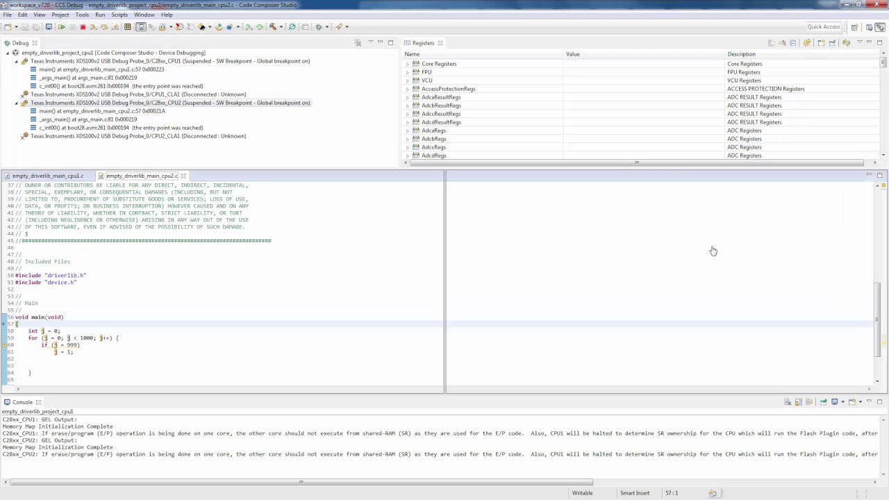 Use global breakpoints on multiple cores