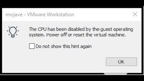 the cpu has been disabled by... system. TÜRKÇE KESİN ÇÖZÜM VM MACOS CPU SANALLAŞTIRMA SORUNU ÇÖZÜM