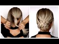 😱  EASY NEW YEAR&#39;S EVE UPDO with ponytails and braid 😱