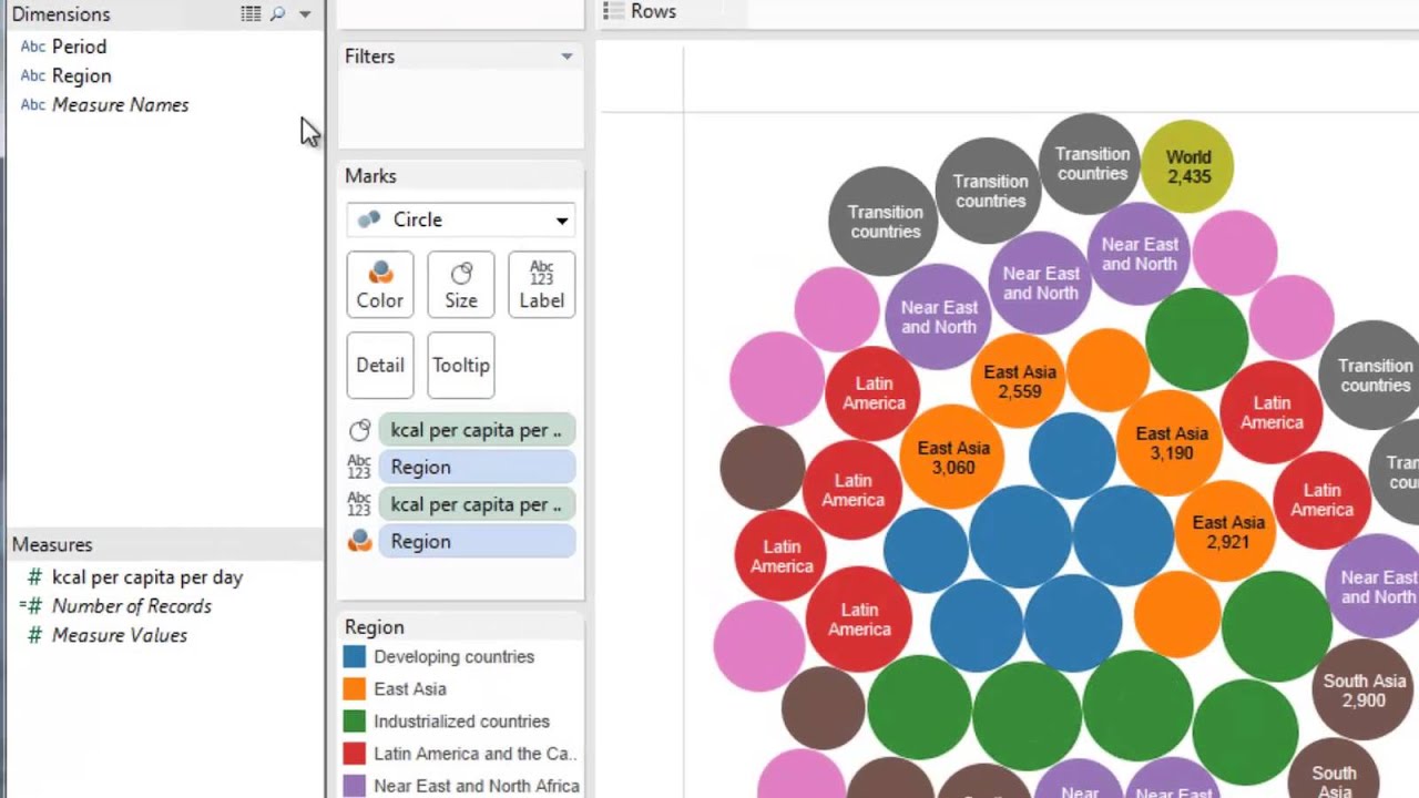 Packed Bubble Chart Excel