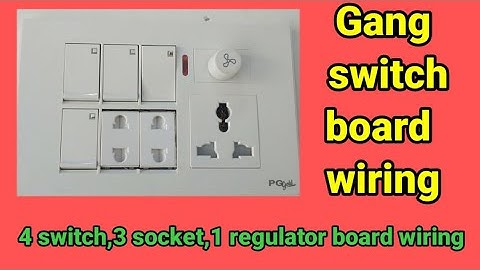 [Nepali] 6 gang switch and fan regulator board||6 gang switch connection//electrical board wiring