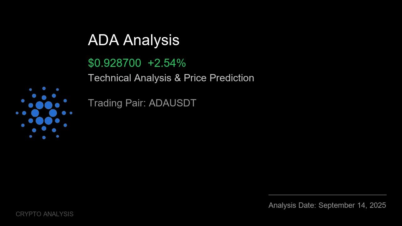 ADA (ADAUSDT) Technical Analysis - Price Prediction & Buy or Sell September 14, 2025