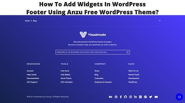 How To Add Widgets In WordPress Footer Using Anzu Free WordPress Theme?