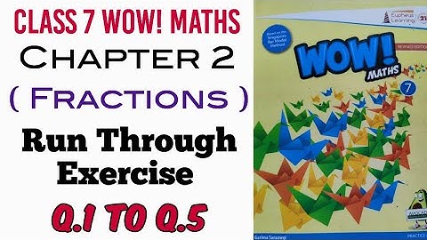 Run Through Exercise of Chapter 2 Q.1 to Q.5 Class 7 Wow Maths