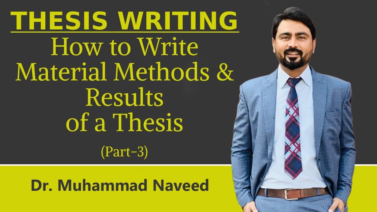 thesis sample materials and methods