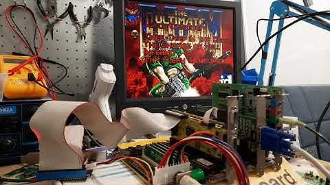 FastDOOM v0.5 DEV Live demo on a 386SX-33 + Cirrus Logic GD-5422