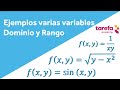 Funciones de varias variables |  Dominio y Rango | Ejemplos