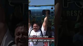 African record Log lift 190 kg (2010)