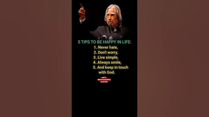 🔥five tips to be happy in life ❤ #quotes #motivation #apjabdulkalam