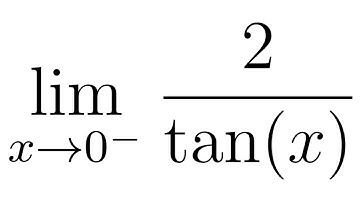 One-sided Limit with a Trig Function: The limit of 2/tan(x) as x approaches 0 from the left