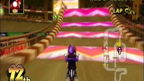 [MKWii Game] Waluigi Stadium 4-lap Challenge