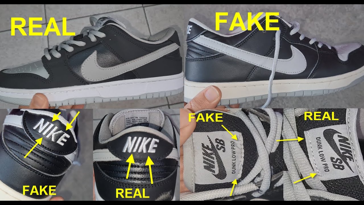 Nike SB Dunk low pro real vs fake. How to spot fake Nike SB dunk low ...