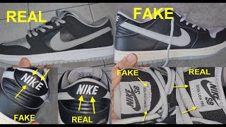Nike SB Dunk low pro real vs fake. How to spot fake Nike SB dunk low pro trainers
