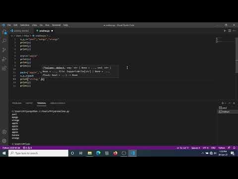One line variable declaring and Two string add in python - YouTube