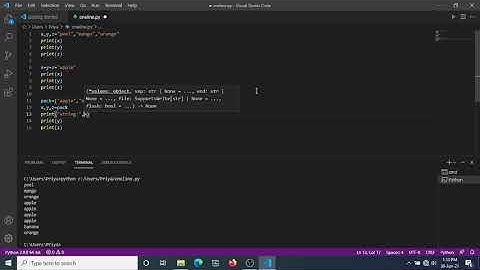 One line variable declaring and Two string add in python