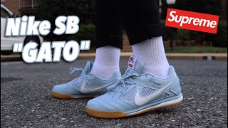 Convertir manzana Línea de metal Week 2" Supreme X Nike SB Gato "Review" Plus "On Feet" - YouTube