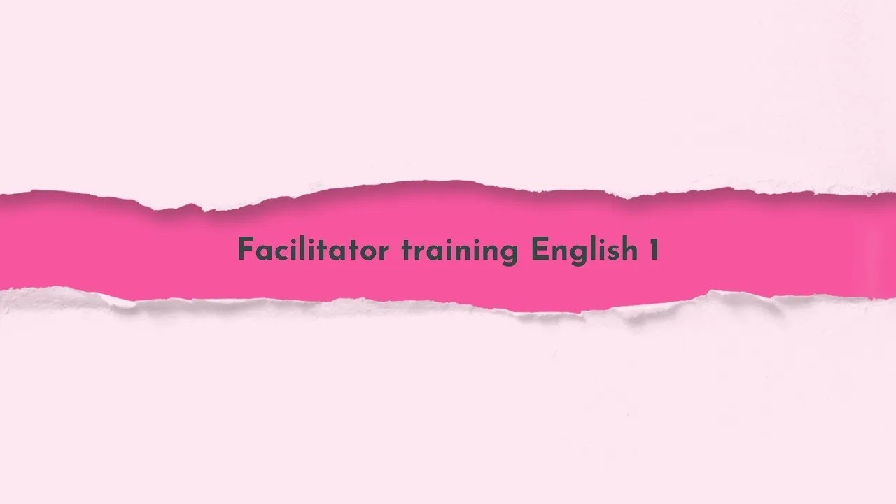 Facilitator Training – 28 April