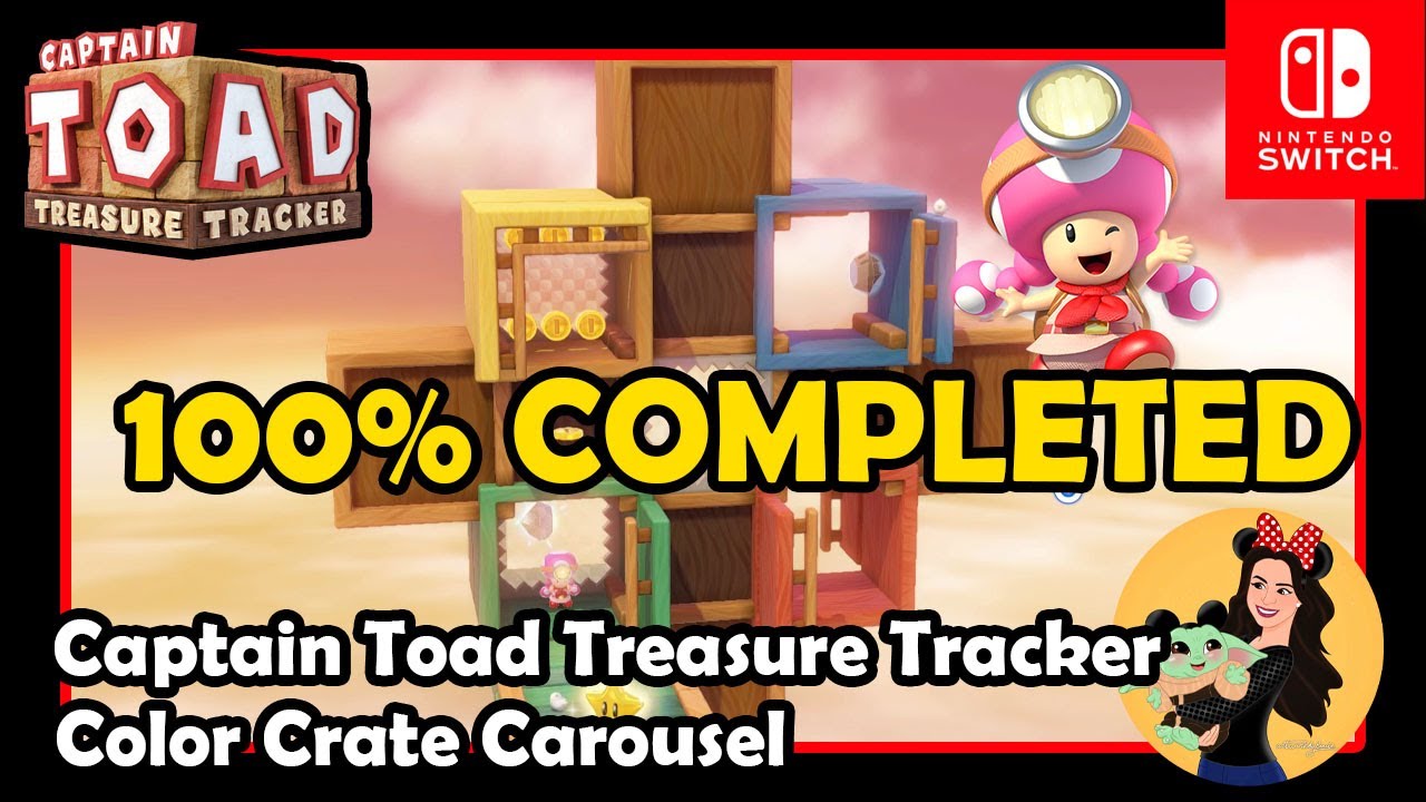 COLOR CRATE CAROUSEL GEMS, STAR & BONUS (Episode 3 Level 23 (3-23)) - Captain Toad Treasure Tracker