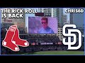 Red sox get rick rolld by padres full clip