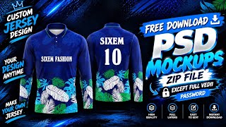 Polo Shirt Long Sleeve PSD Mockup – Free Download | SixemFashion