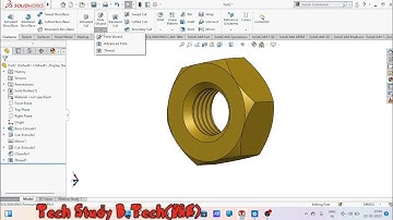 how to make a nut in solidworks 2020 |solidworks tutorial in hindi