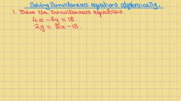Solving simultaneous equations graphically and algebraically on a Ti-nspire