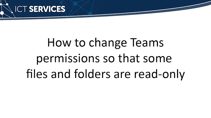 Teams - How to change permissions so that some files and folders are read only