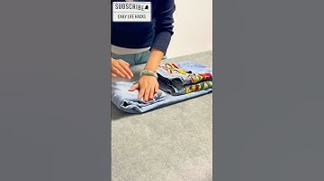 The fastest way to fold clothes 25 #clothfolding #shorts #foldinghacks