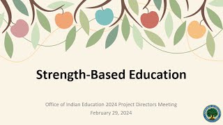 Strength Based Education and Programs