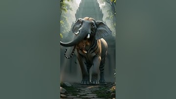 Elephant+Tiger | AI Art | Fantasy Creatures | Hybrid Evolution | Mythical Worlds