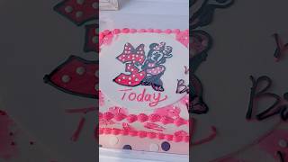Minnie Mouse cake for special girl! Perfect sheet box for the cake!#cakes#cakedecorating #cakeart
