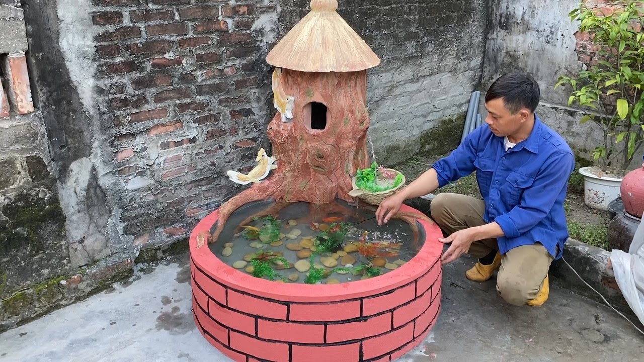 Beautiful tree stump aquarium design Great idea YouTube