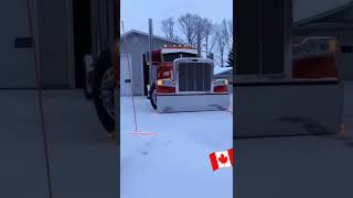 tralla in Canada, truckers hard life in Canada, dream Canada, truck driving in snowfall in Canada