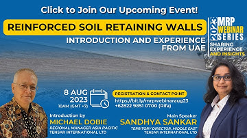 2023 MRP Webinar Series 2 - Reinforced Soil Retaining Walls: Introduction and Experience from UAE