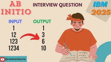 IBM 2025 Vector Abinitio Interview Question Solved!!