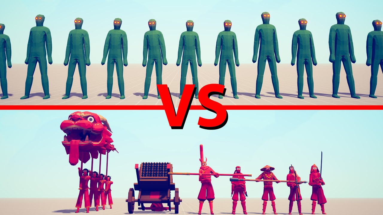 ZOMBIE Team vs DYNASTY Team - Totally Accurate Battle Simulator TABS