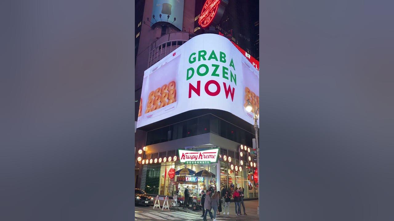KRISPY KREME  # THREE ELECTRONIC  BILLBOARD MIDTOWN NEW YORK CITY TIMES SQUARE IMG 0525