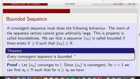 ECO760A : Mathematical Analysis for Economics:  Lecture 2b:  Limit of a Sequence