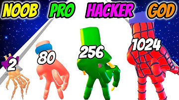 Hands Rush 3D - NOOB vs PRO vs HACKER vs GOD