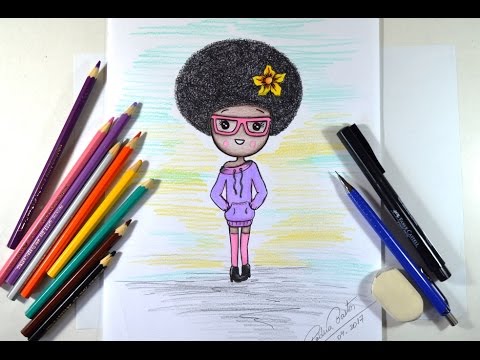 COMO DESENHAR UMA BONEQUINHA TUMBLR KAWAII FÁCIL PASSO A PASSO - DESENHOS  KAWAII 