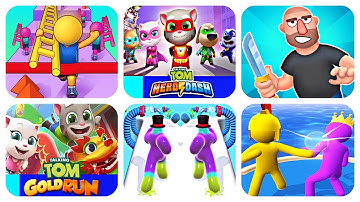 Tom Hero Dash, Giant Rush, Talking Tom Gold Run, Blob Runner 3D, Ladder Race, Hit Master 3D Part 37