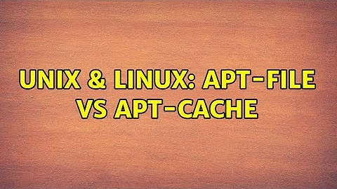 Unix & Linux: apt-file vs apt-cache