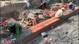 The Project To Build The Most Solid Brick And Concrete Pond Embankment Wall