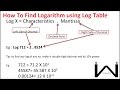 How To Use Log Table For Calculations Pdf