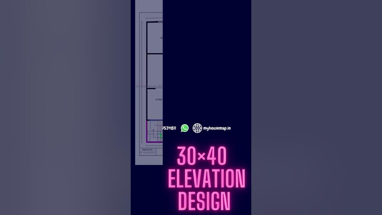 30-40-house-plan-and-elevation-youtube