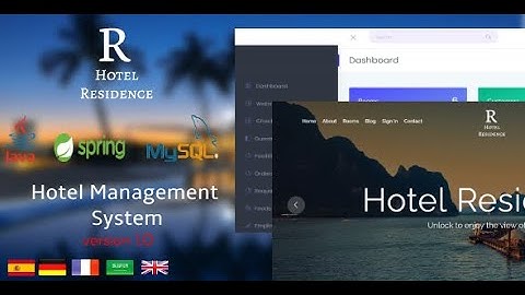 HotelResidence - Hotel Management System Web Application Project Demo - Java & Spring boot