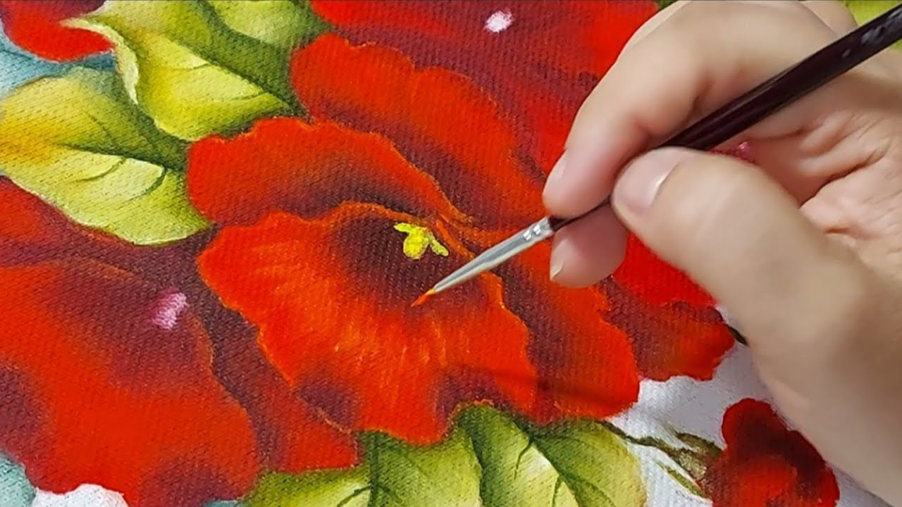 Como Pintar Amor Perfeito Vermelho. Luciana Dalponte